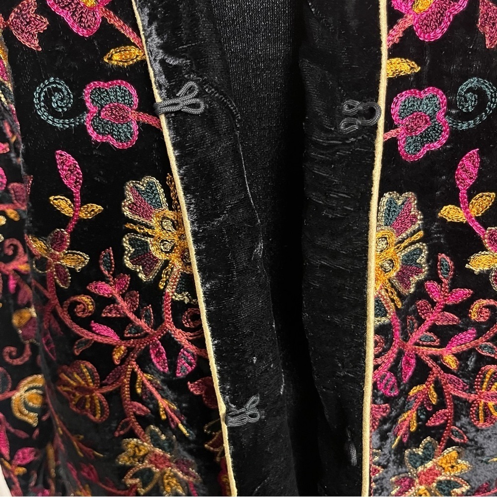 Soft Surroundings NWT Boho Astrid Embroidered Velvet Jacket – PM (10/12 P) - Picture 5 of 15